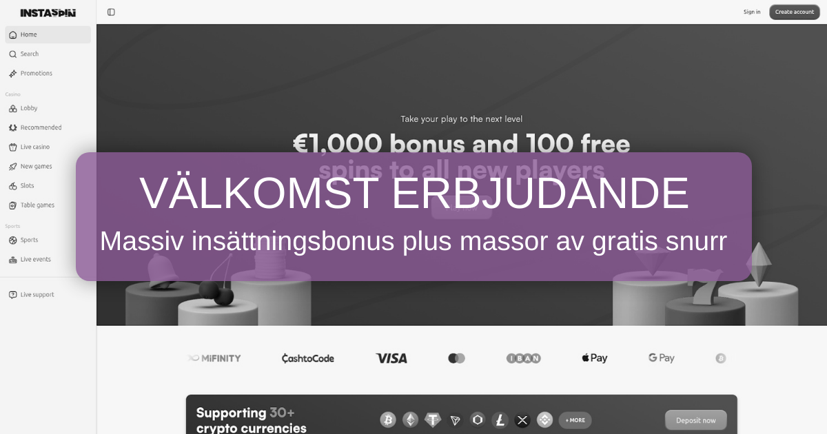 InstaSpin Casino - Top Online Slots in Sverige